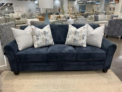 3011 Sofa & Loveseat Set - Wowza Navy Andover Pillows