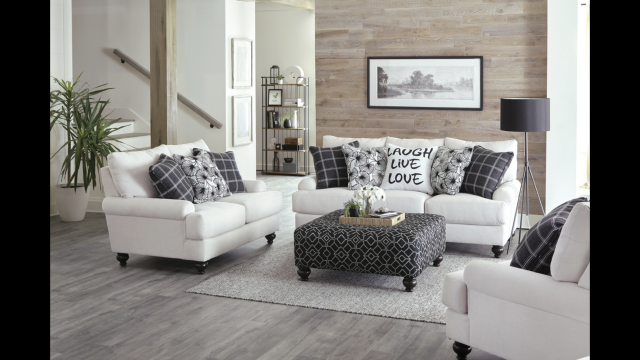 3245 Sofa & Loveseat Set - Ecru