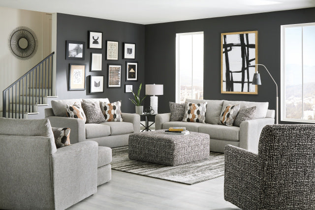 3288 Sofa & Loveseat Set - Nickel
