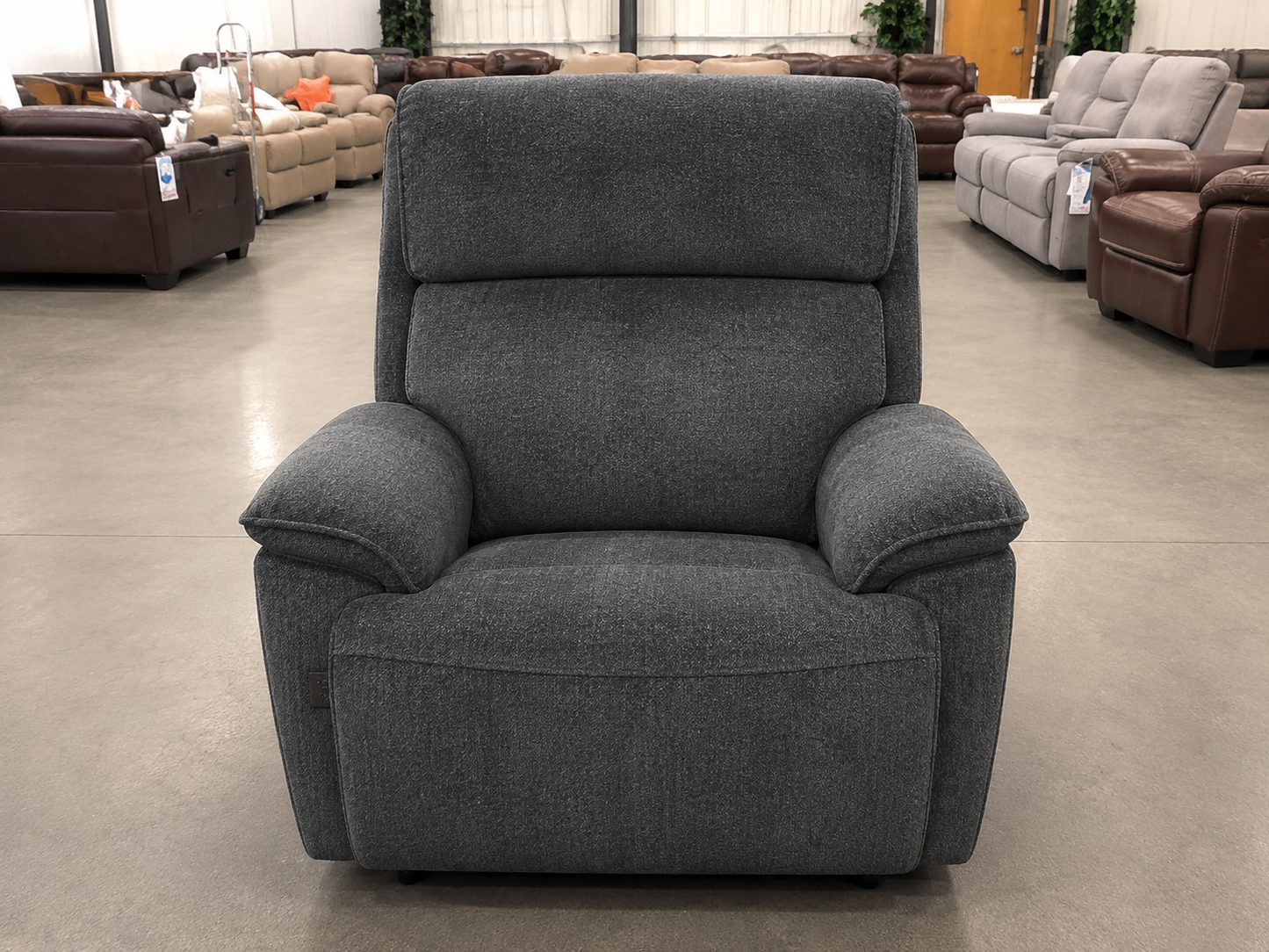 6083 Big Man Power Recliner - Smoke