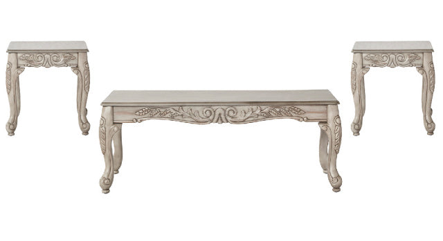 7925 3-Piece Coffee Table Set - Platinum
