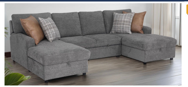 9508 Sleeper Sectional - Haven Graphite