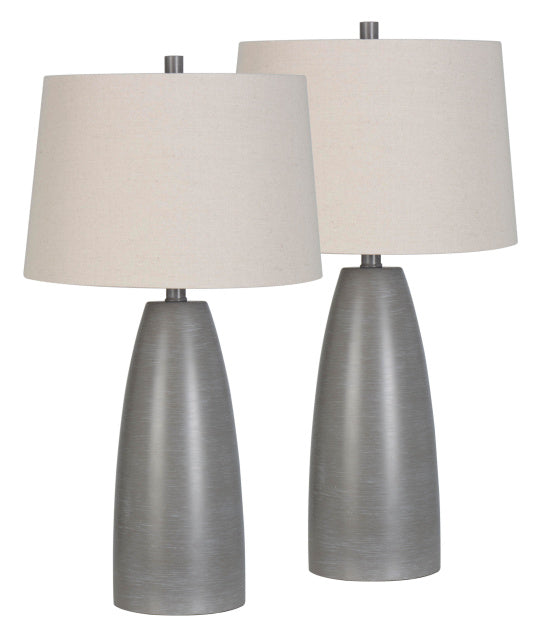 LPS635 2-Piece Table Lamp Set - Gray
