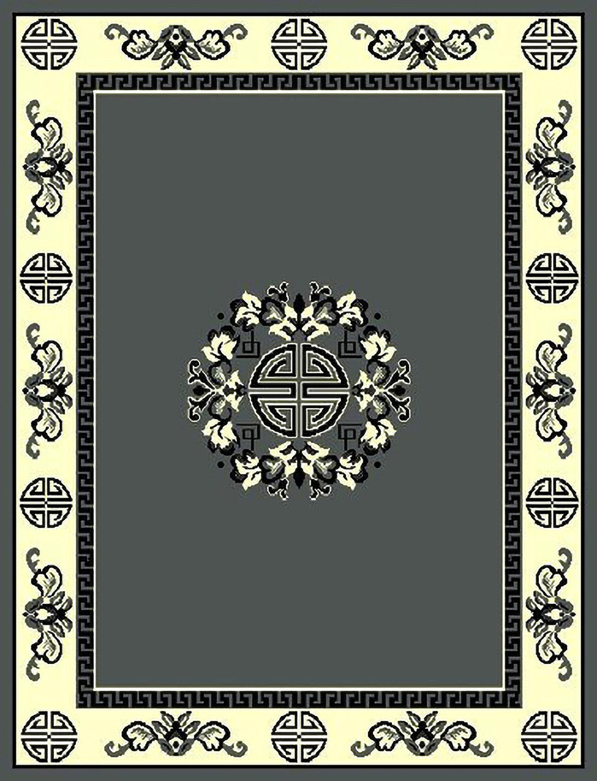 T119G Taj Mahal Area Rug - Gray