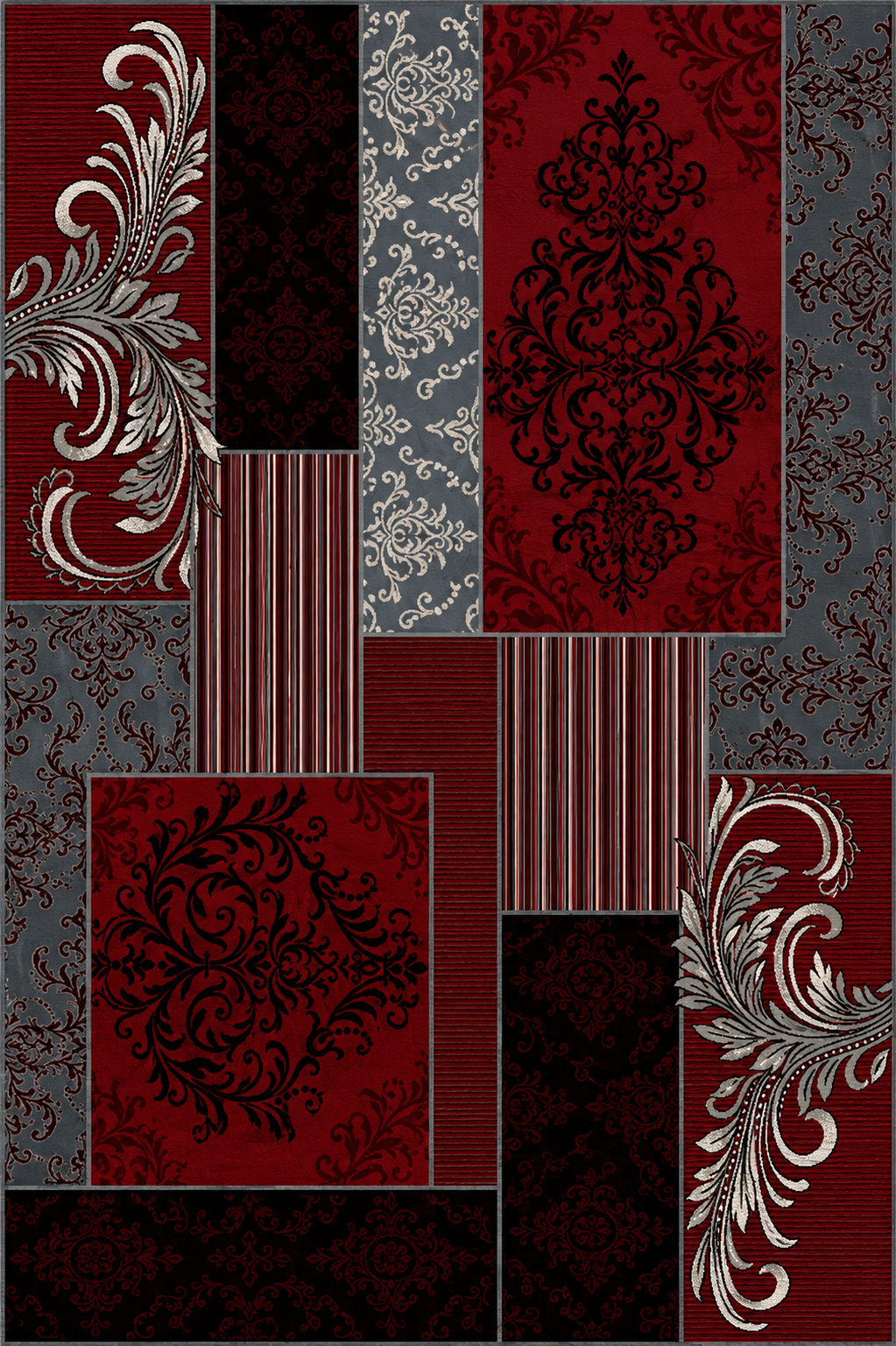 R811TZ867R 8x10' Trendz #867 Area Rug - Red
