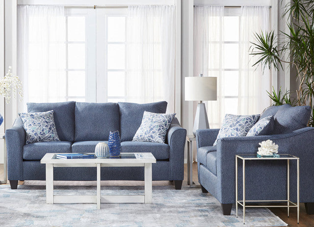1250 Sofa & Loveseat Set - Becker Cobalt