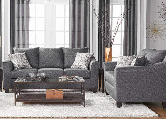 1250 Sofa & Loveseat Set - Becker Granite