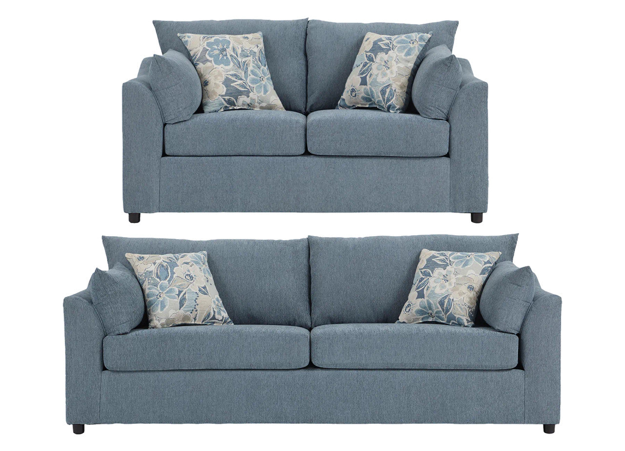 13950 Sofa & Loveseat Set - Dexter Flint