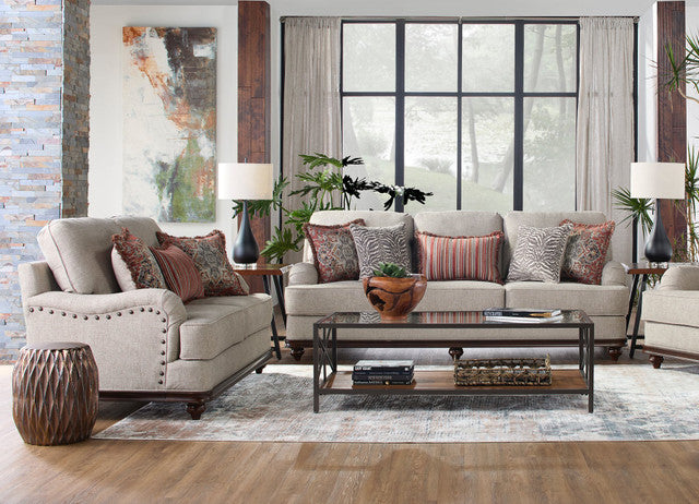 17200 Sofa & Loveseat Set - Jazzy Heather