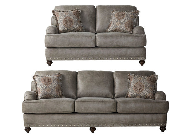 17265 Sofa & Loveseat Set - Goliath Mica
