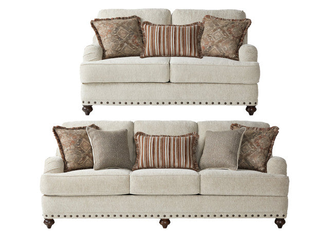 17285 Sofa & Loveseat Set - Cycle Hay