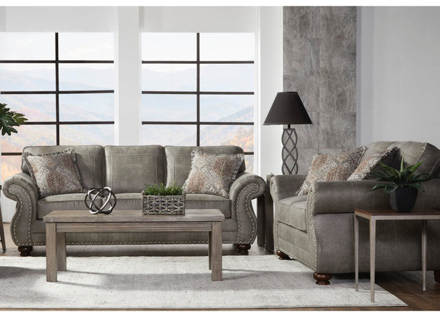 17450 Sofa & Loveseat Set - Goliath Mica