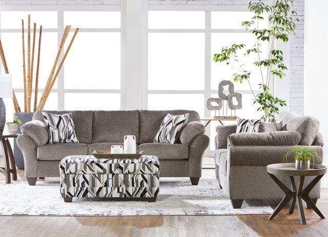 22400 Sofa & Loveseat Set - Safari Cobblestone