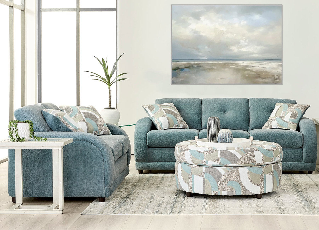 23600 Sofa & Loveseat Set - Cruiser Aquamarine
