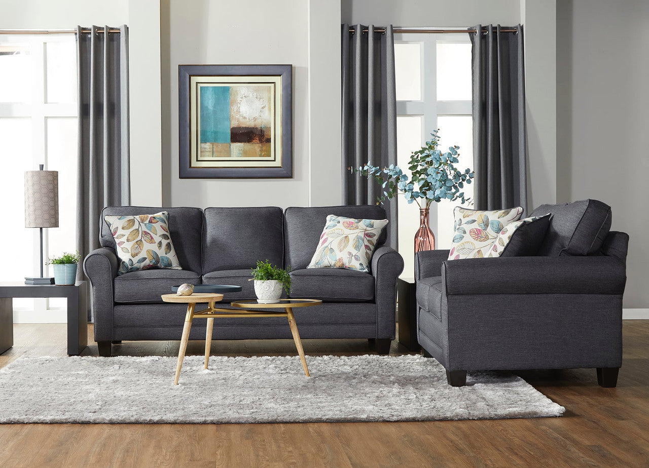 3700 Sofa & Loveseat Set - Jitterbug Gray