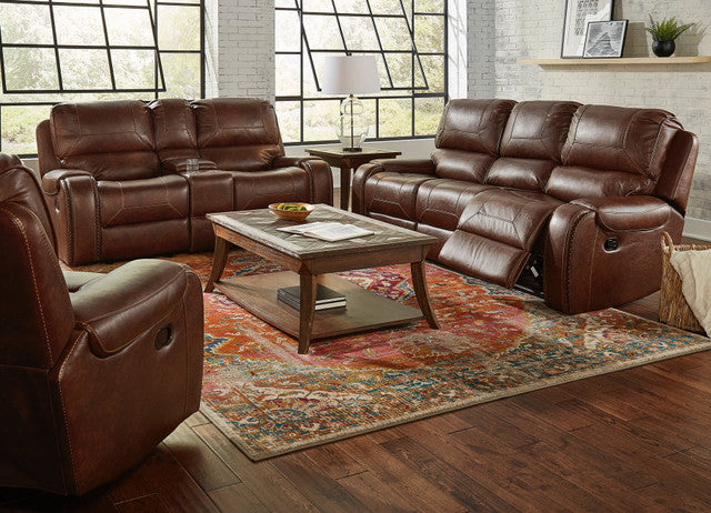 69506 Reclining Sofa & Loveseat Set - Avalanche Tobacco