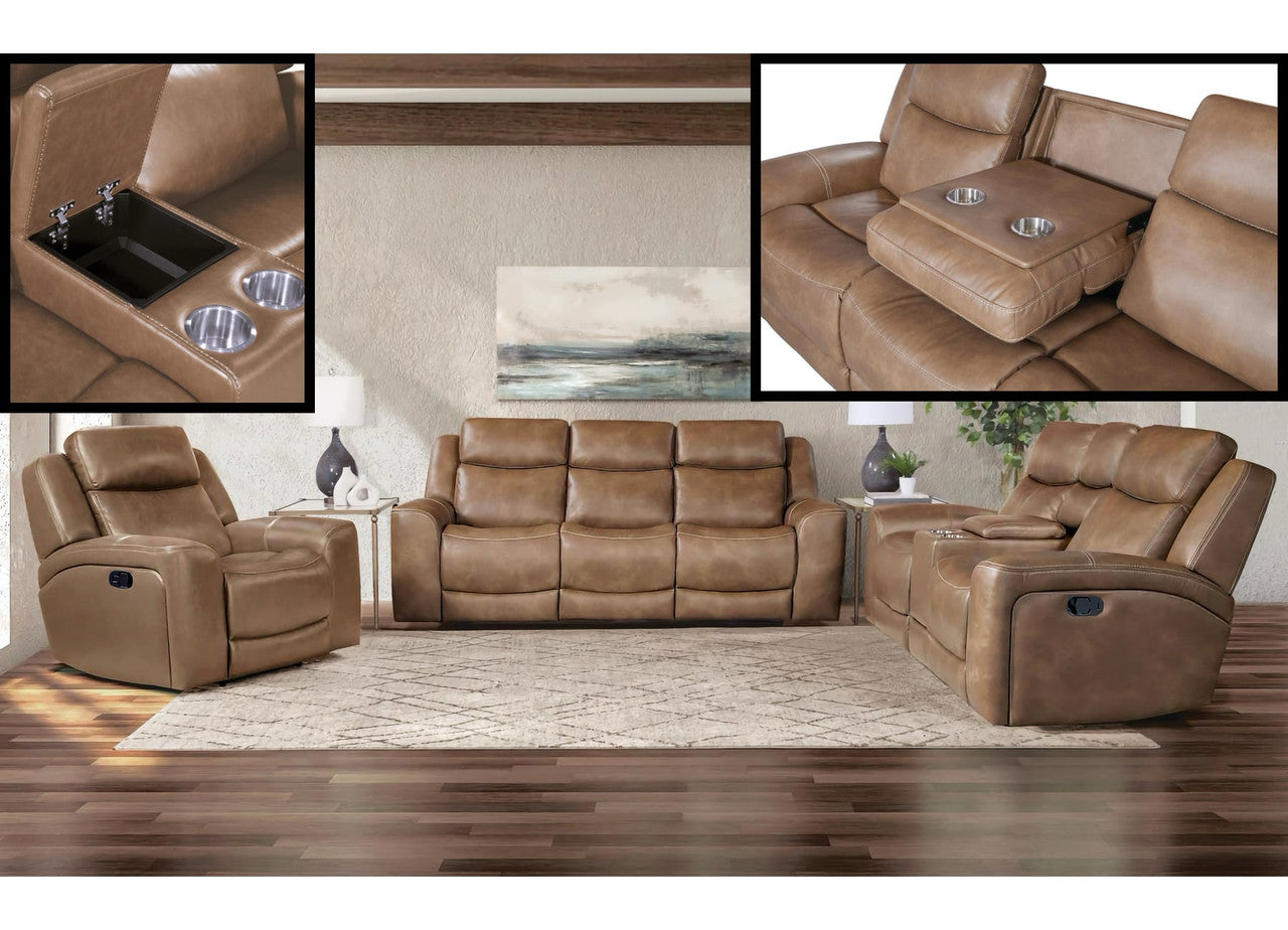86501 Reclining Sofa & Loveseat - Montana Mocha