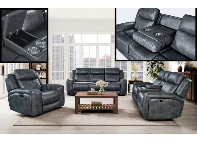 86503 Reclining Sofa & Loveseat Set - Montana Slate