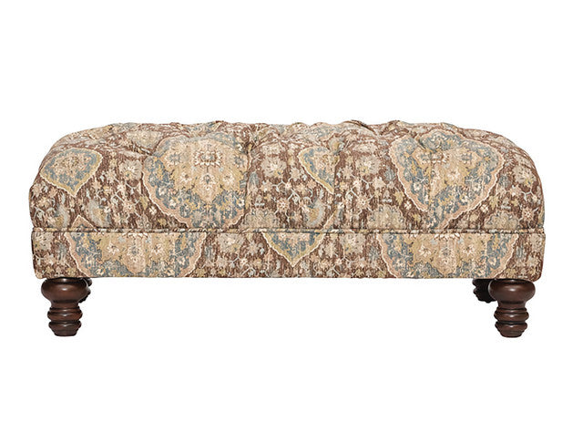 8750 Ottoman - Tapestry Ocean Cliff
