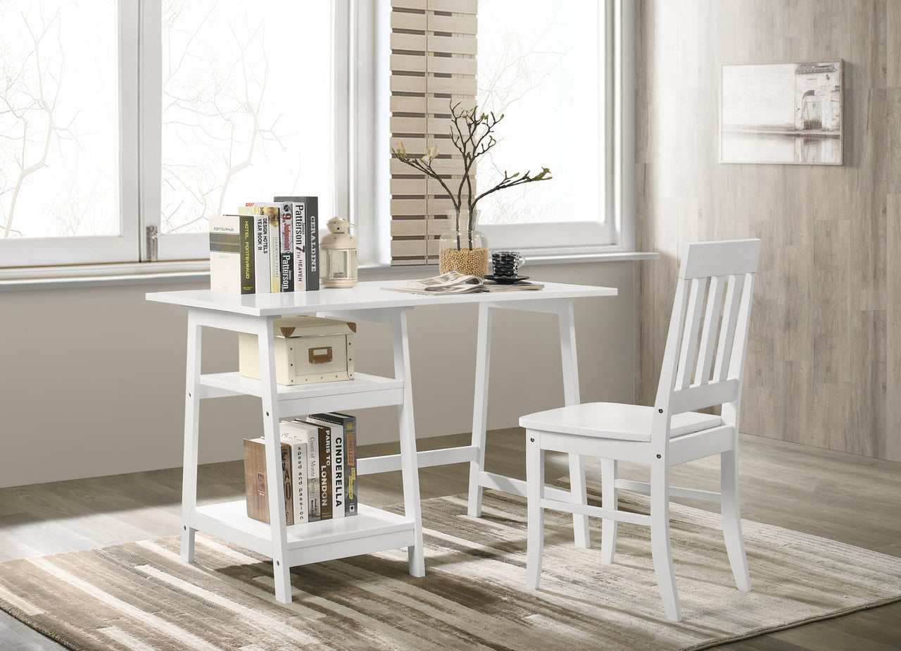 C9502A-08E 2-Piece Desk and Chair Set - White