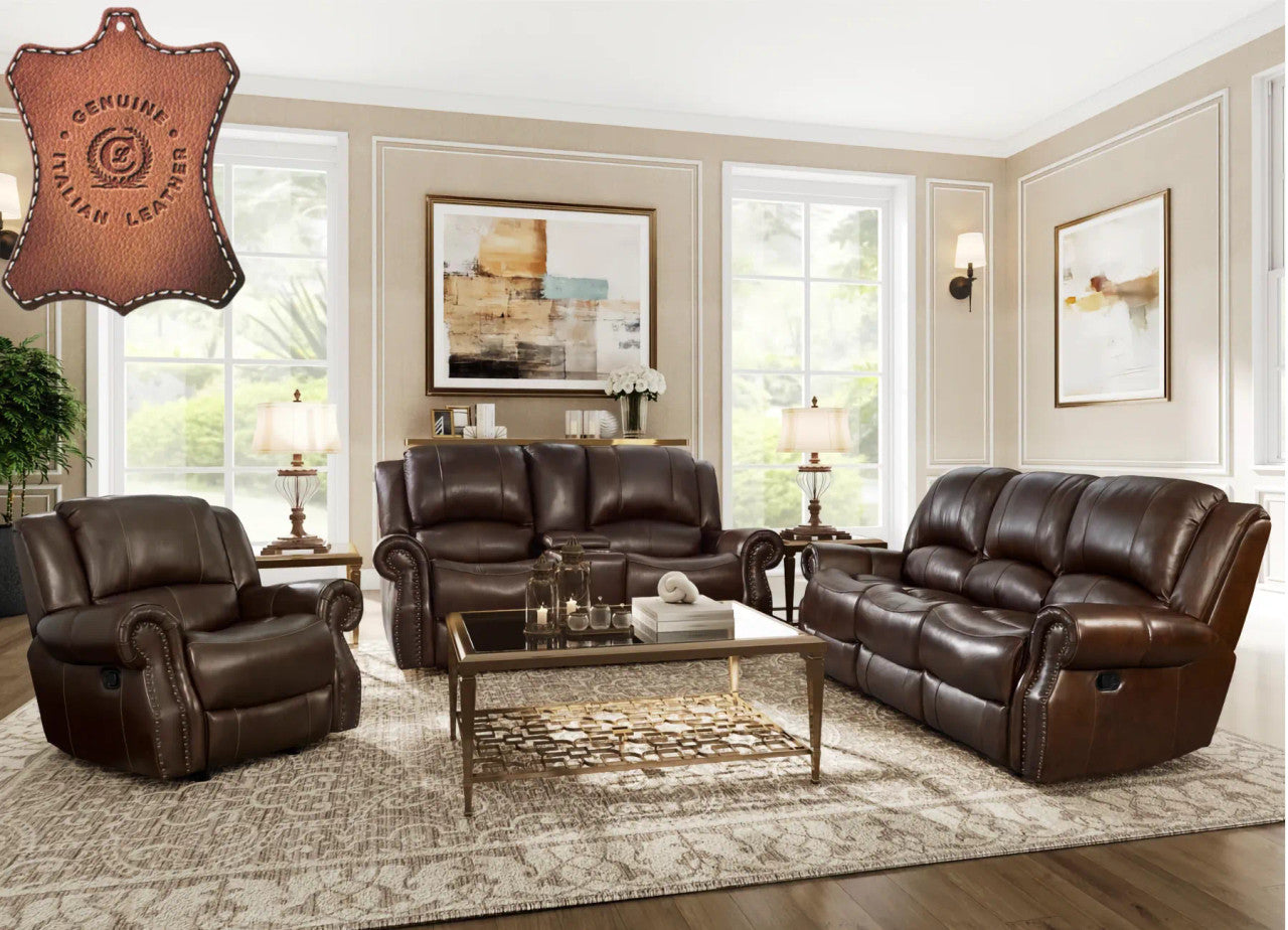 L66901 Reclining Sofa & Loveseat - Ranger Chocolate