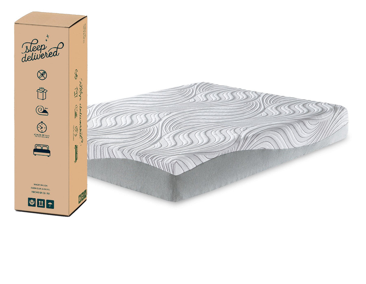 M592 10" Full Memory Foam Mattress - White