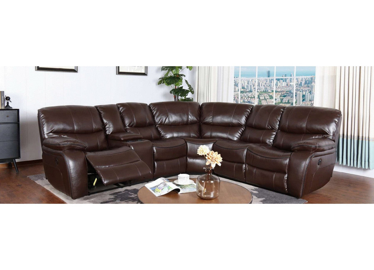 RR9931 Reclining Sectional - Brown