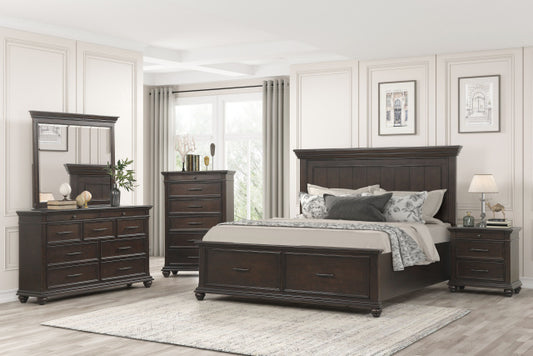0406 Bedroom Set - Walnut