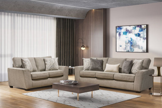 1232 Sofa & Loveseat - Tessa Alabaster