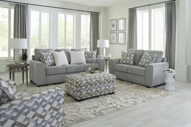1250 Sofa & Loveseat - Roman Steel