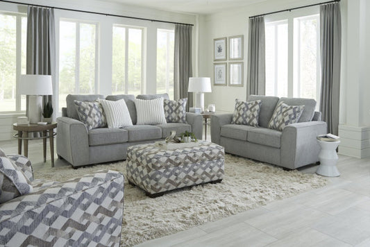 1250 Sofa & Loveseat - Roman Steel