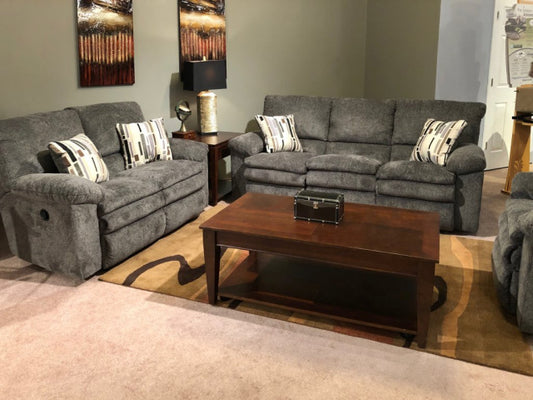 1270 Reclining Loveseat - Gray Chenille