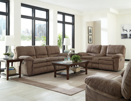 2409 Reclining Sofa & Loveseat - Tan