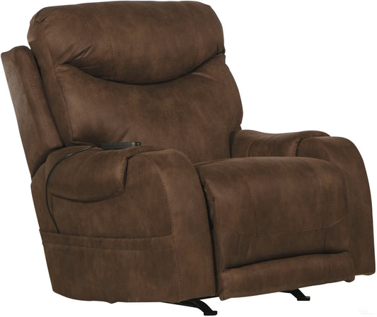 4102 Power Recliner with Heat & Massage - Chocolate