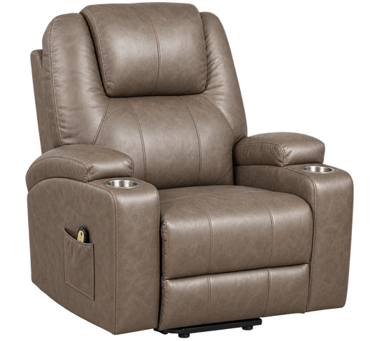 6027 Power Lift Recliner with Heat & Massage - Antique