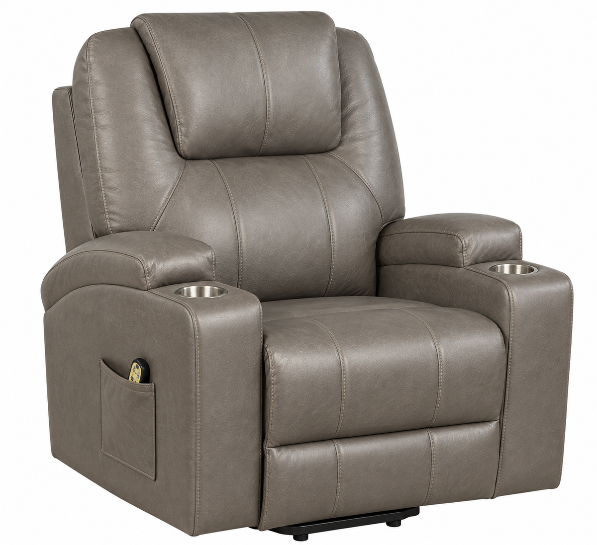 6027 Power Lift Recliner with Heat & Massage - Pewter