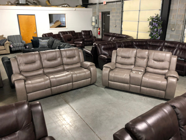 7714 Reclining Sofa & Loveseat - Smoke