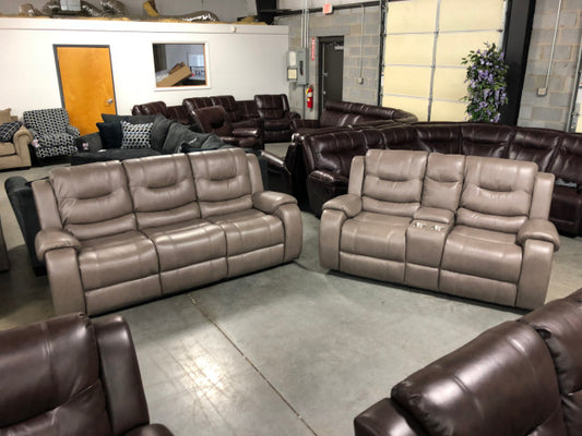 7714 Reclining Sofa & Loveseat - Smoke