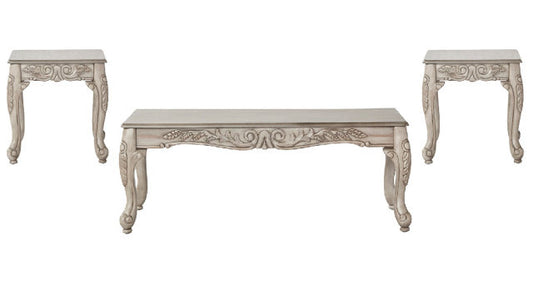 7925 3-Piece Coffee Table Set - Platinum