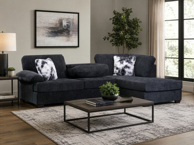 8402 Sectional - Ebony
