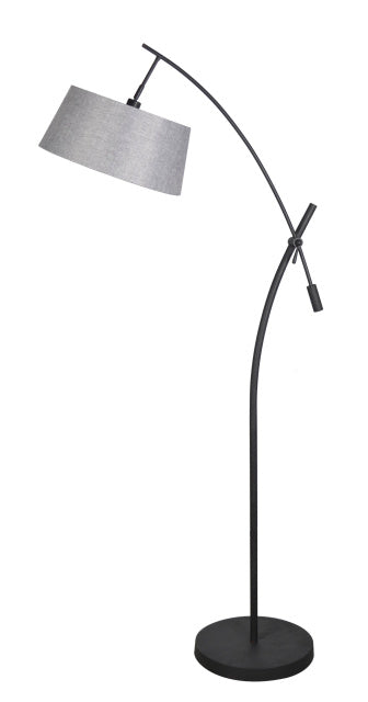 LPS221 1-Piece 79.5" Adjustable Floor Lamp - Matte Black/Gray
