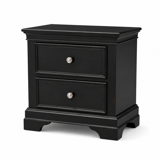 BR0393 Nightstand - Antique Black