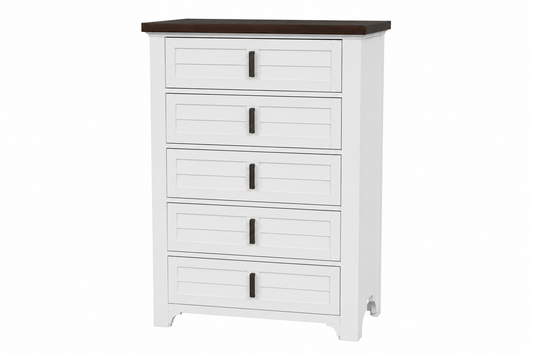 BR0434BRWH Chest - Brown/White