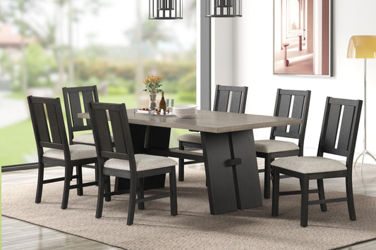 DIN9625DSET 7-Piece Dining Set - Black/Gray