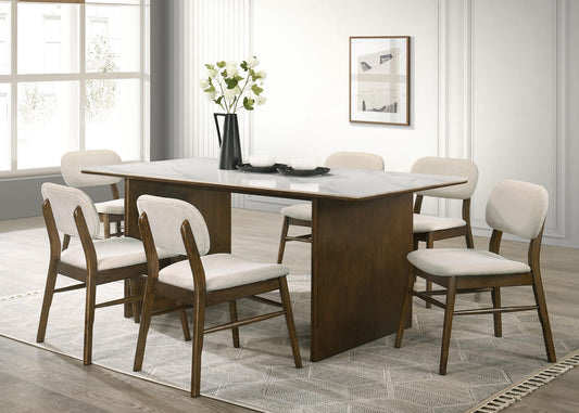 DINHD104D 7-Piece Dining Set - Dark Brown