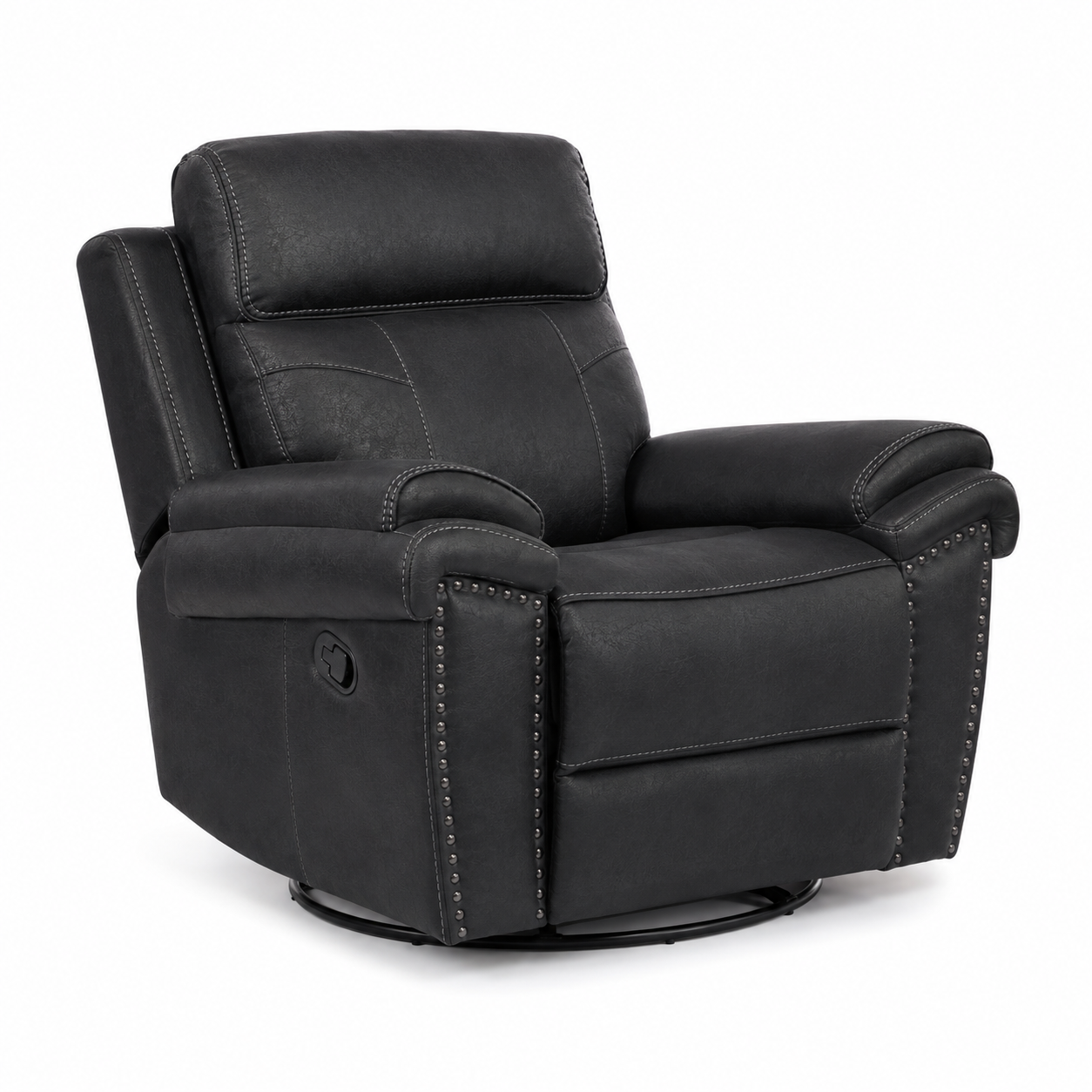 LR3900CC Manual Motion Rocker Recliner - Charcoal