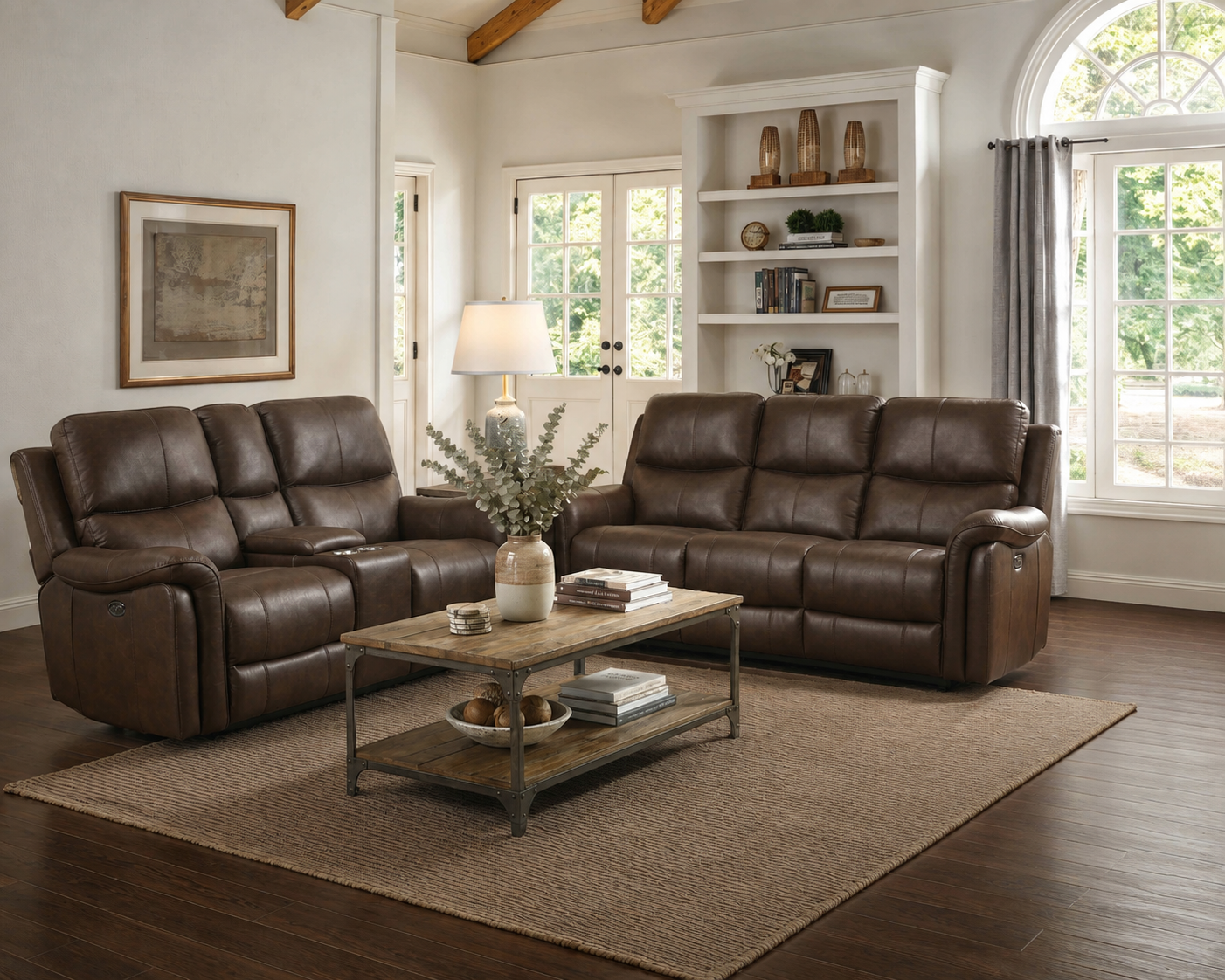 LR7700COF Power Motion Reclining Sofa & Loveseat - Coffee