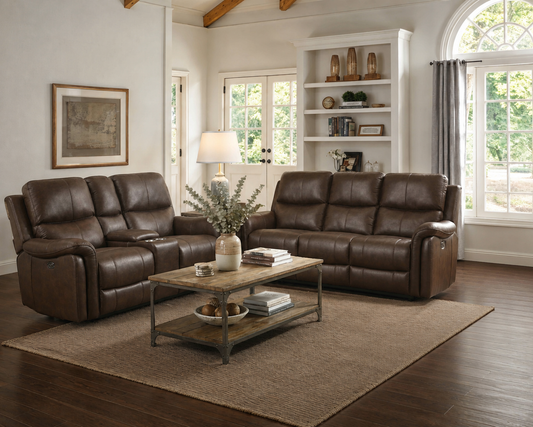 LR7700COF Power Motion Reclining Sofa & Loveseat - Coffee