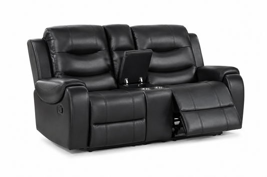 LR82213CC Manual Motion Reclining Loveseat - Charcoal