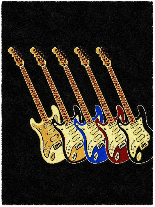 R57AGU 5x7' Guitars #3 Area Rug